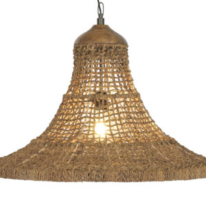 suspension plafonnier en fibres naturelles