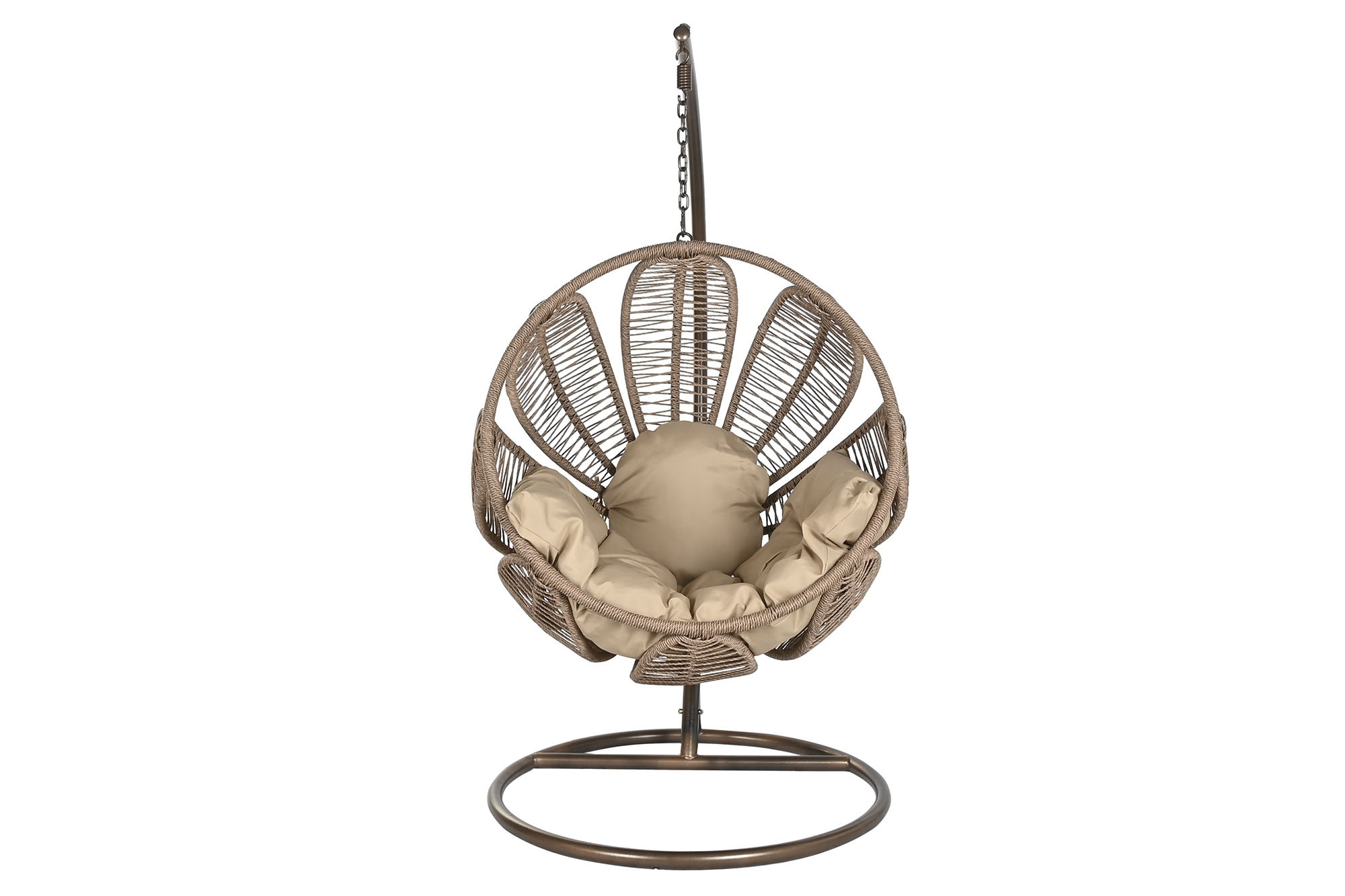 fauteuil suspendu fleur en rotin synthétique