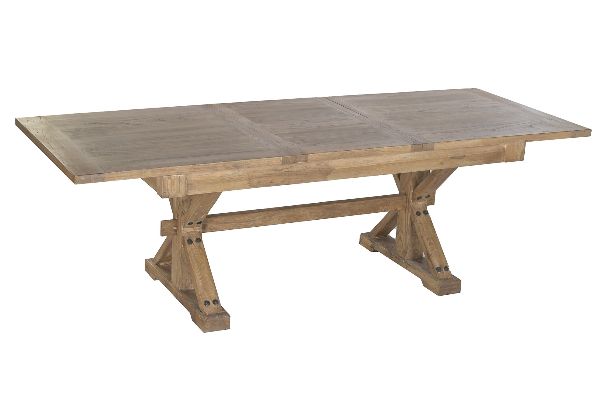 table à manger extensible bois recyclé et orme