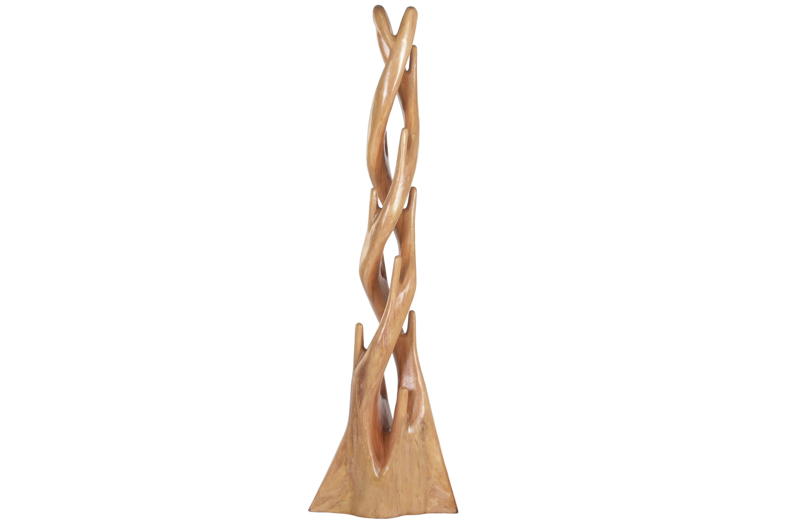 porte-manteaux en bois massif de suar sculpté main, artisanal