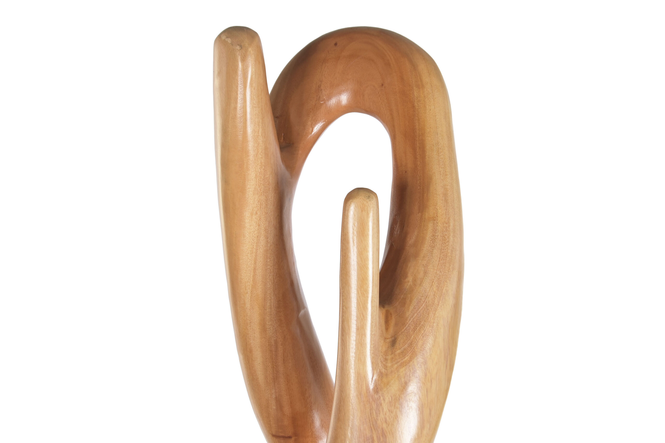 zoom sur porte-manteaux en bois massif de suar sculpté main, artisanal