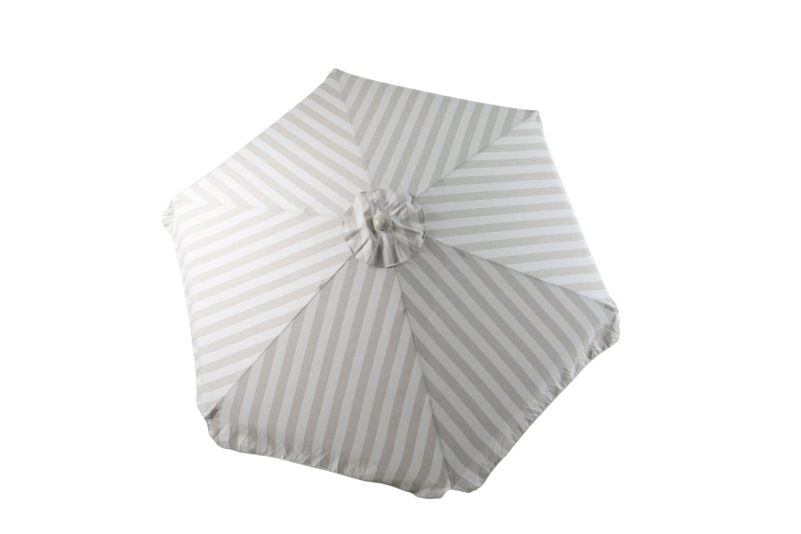 parasol rayé en acier vue du dessus