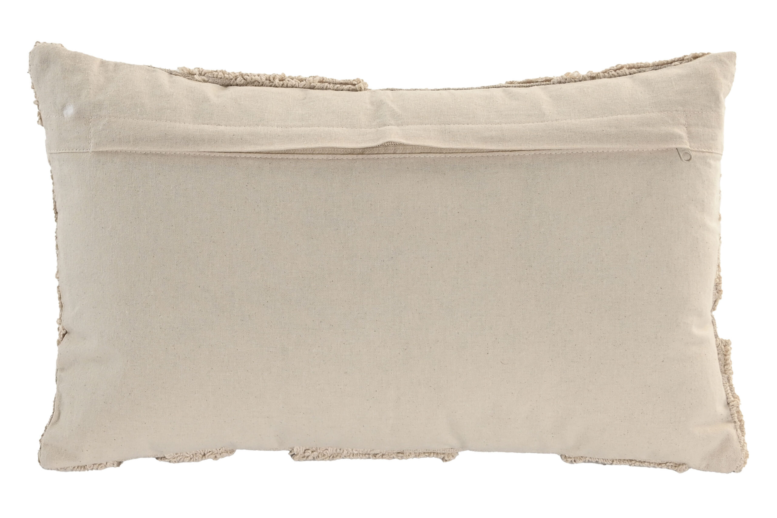 coussin en coton fait main écru vue arrière