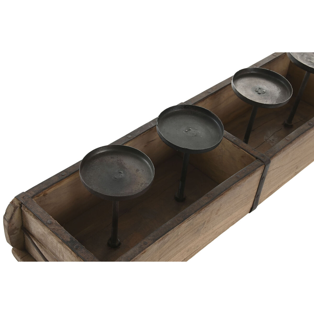 Bougeoir 5 bougies en bois et métal – 60 cm – Image 4