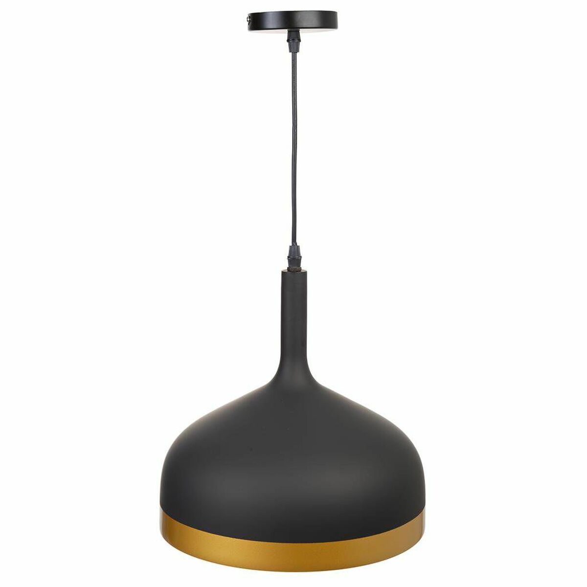 Suspension noire et dorée en fer 35 cm – Image 2