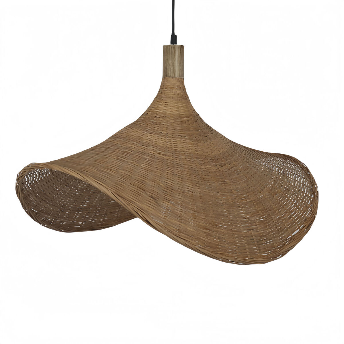 Suspension en rotin tressé marron clair 60 cm – Image 2