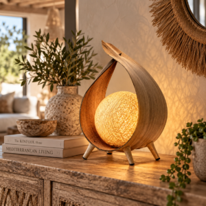 lampe à poser en coco naturel