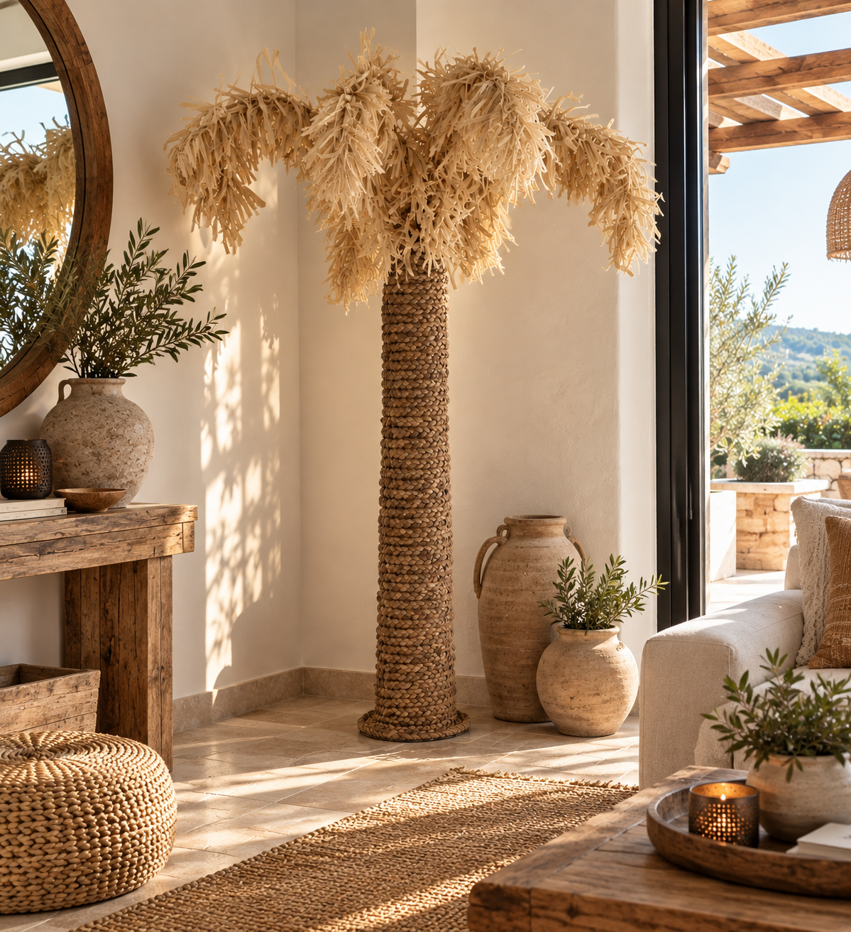 Palmier décoratif en fibre naturelle 180 cm