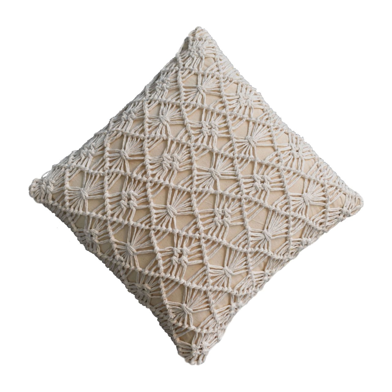 Lot de 2 coussins Maura écru en macramé 45 x 45 cm – Image 5