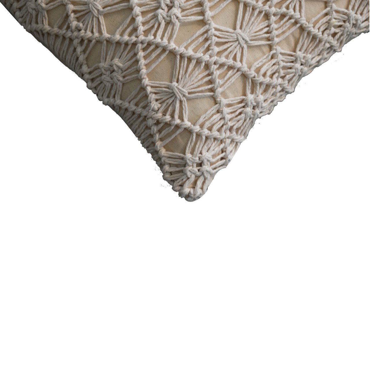 Lot de 2 coussins Maura écru en macramé 45 x 45 cm – Image 6