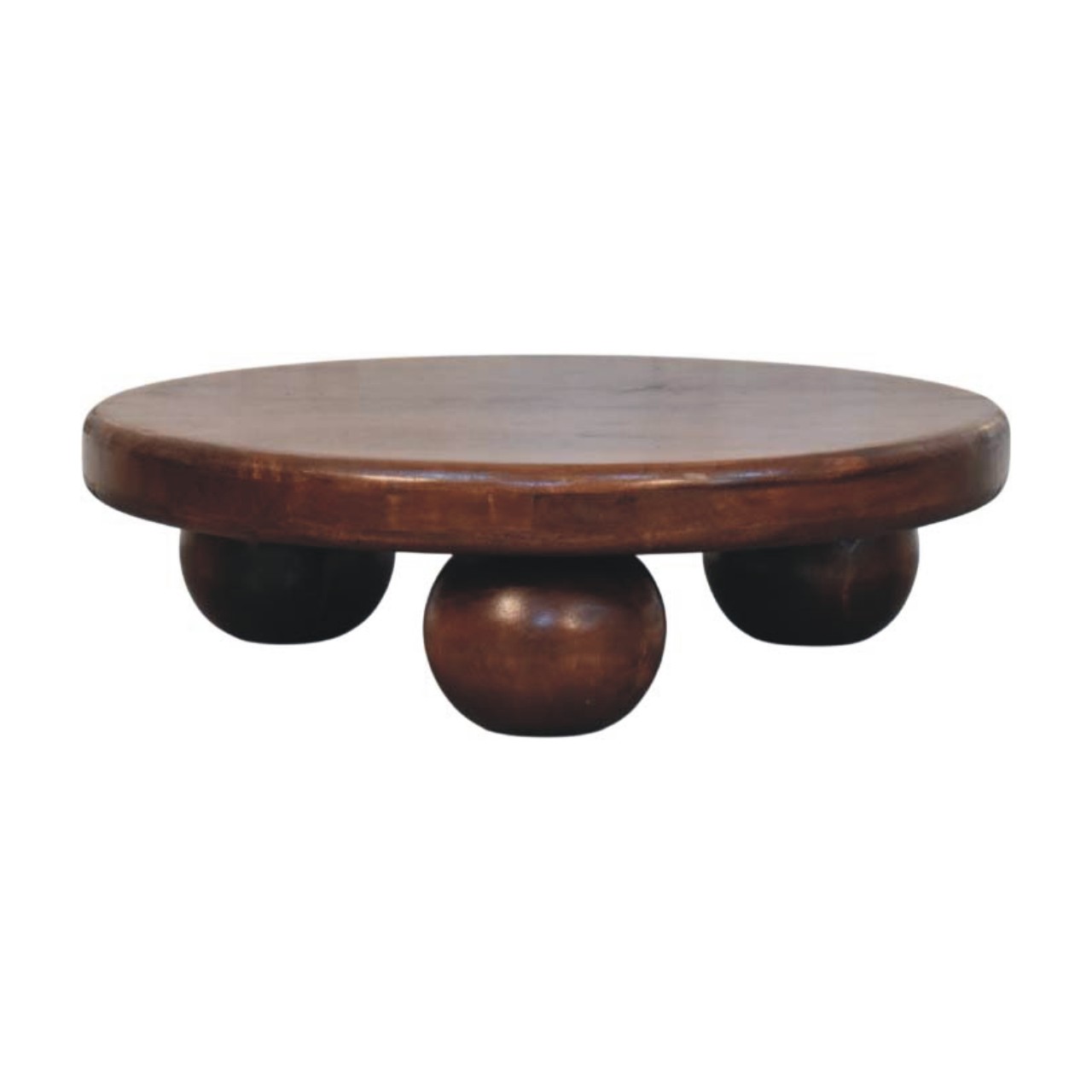 Table basse Bola ronde en manguier massif – 65 cm – Image 2