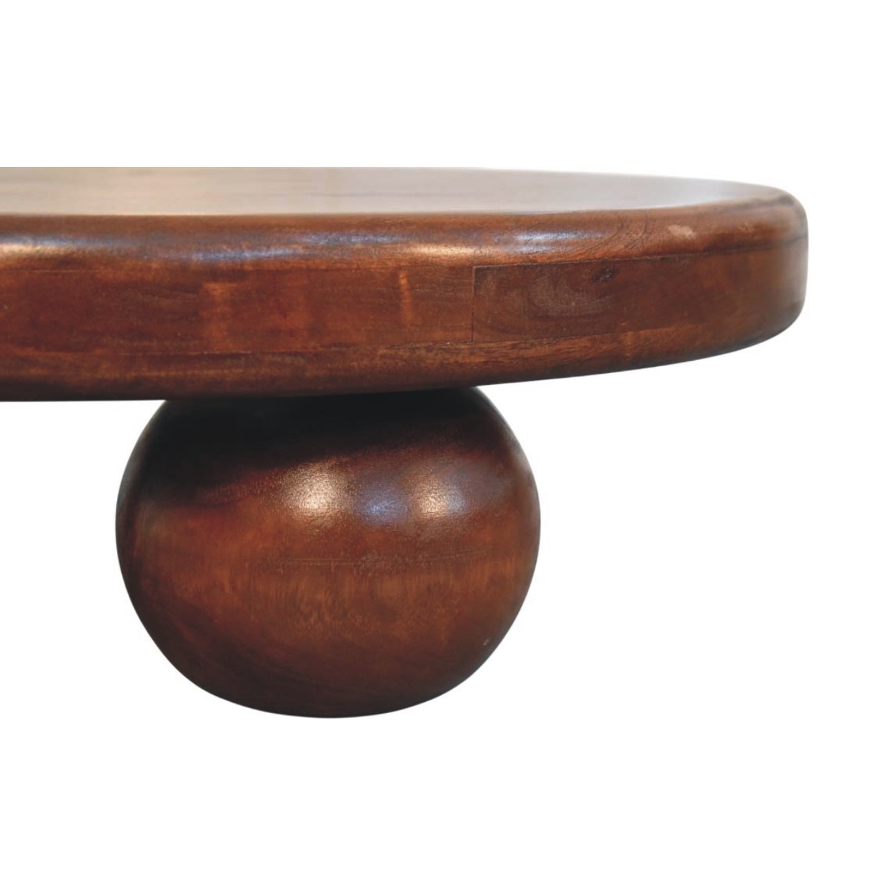 Table basse Bola ronde en manguier massif – 65 cm – Image 5