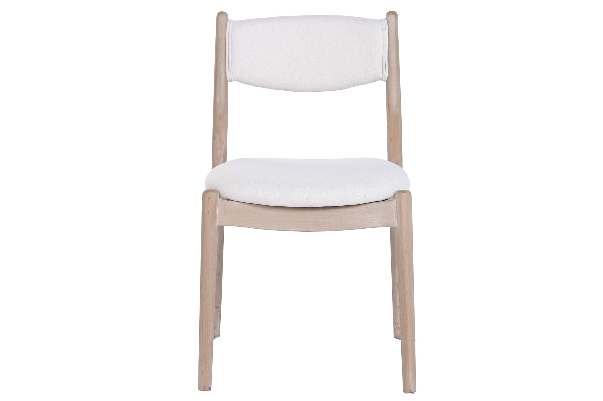 Chaise en hêtre et lin beige – Lot de 2 – Image 3