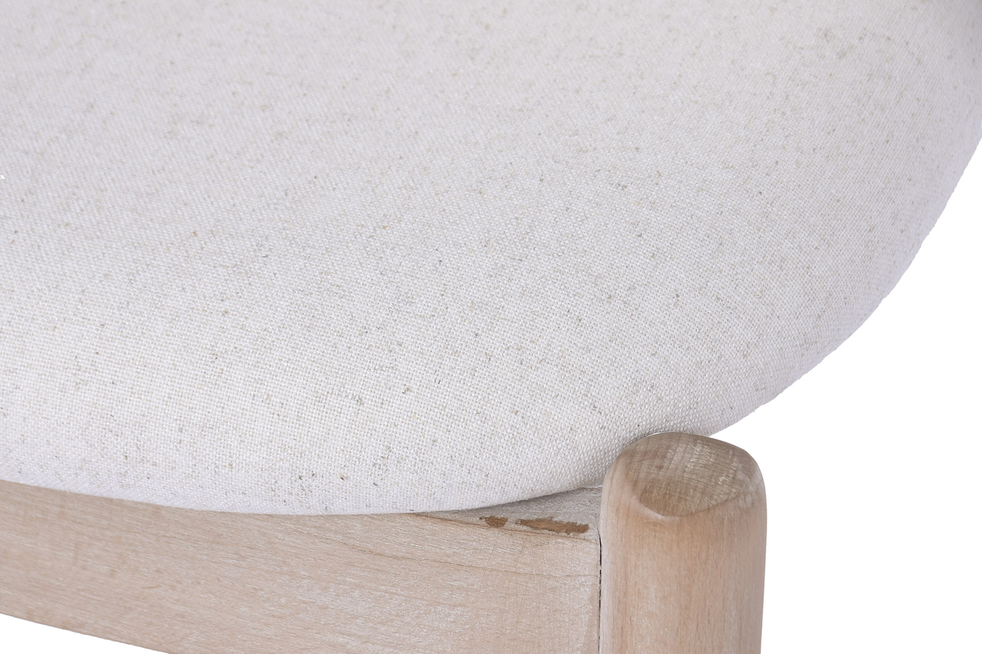 Chaise en hêtre et lin beige – Lot de 2 – Image 5