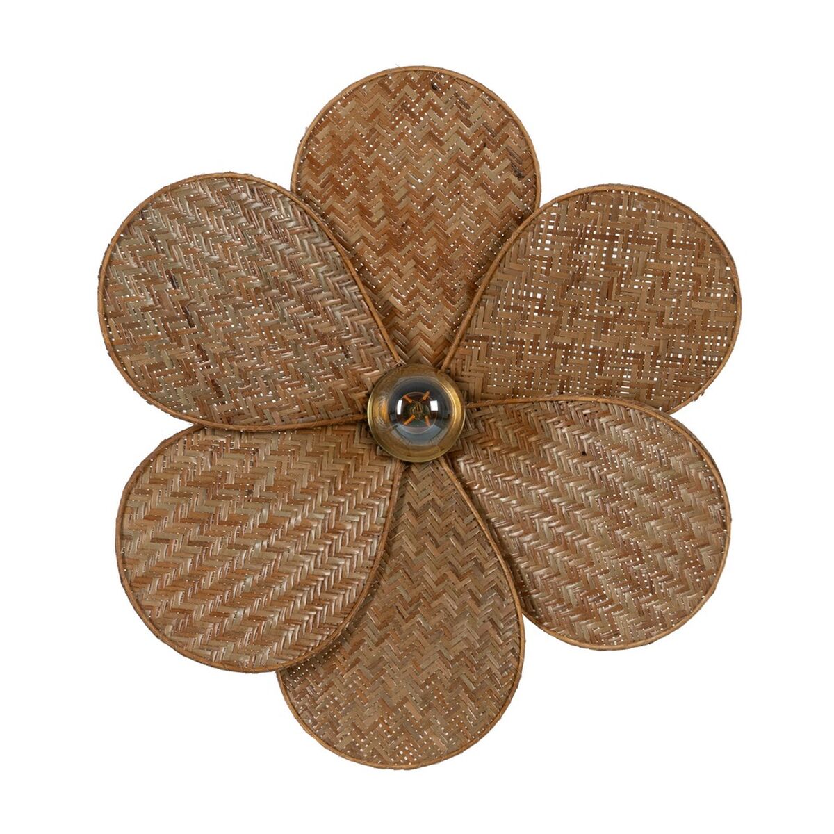 Applique murale fleur tressée beige 43 cm – Image 2